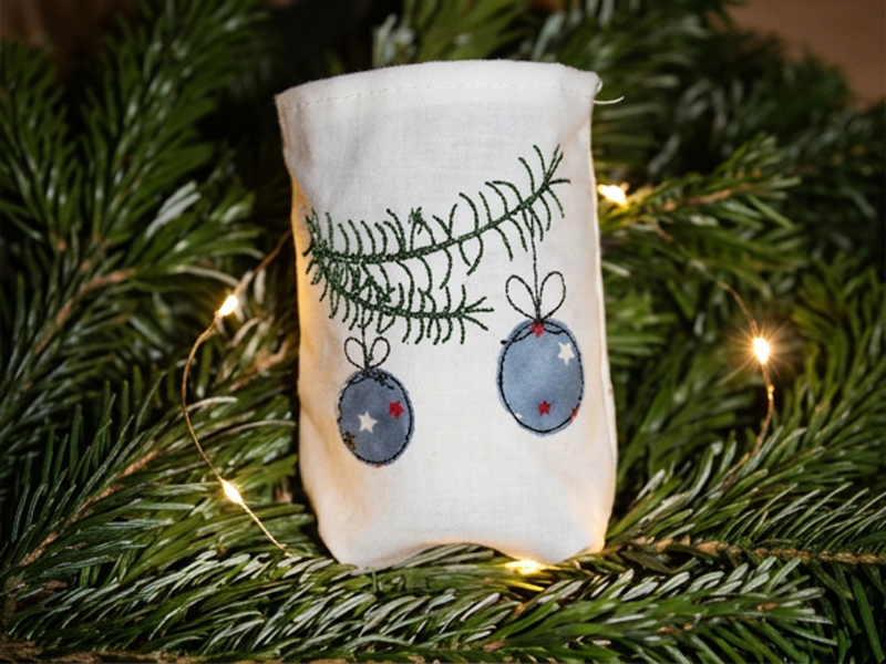 Weihnachten Tannen Set - doodle Stickdatei